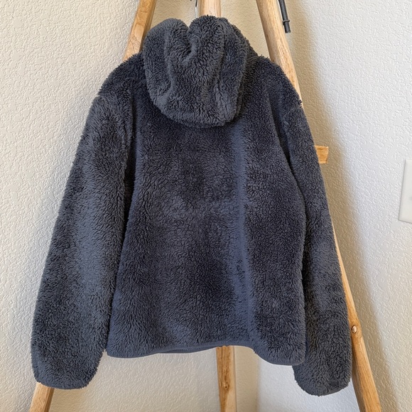 Eddie Bauer Boy’s Gray and Blue Full Zip Hooded Fleece Jacket - Picture 4 of 4